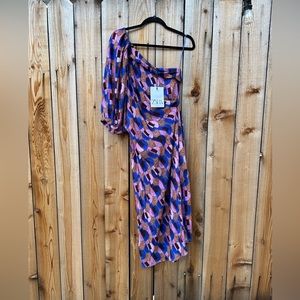 ZARA Studio Asymetrical Pattern Dress